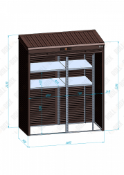 Шкаф уличный ROLL‑BOX VILLAGE ROOF S-1