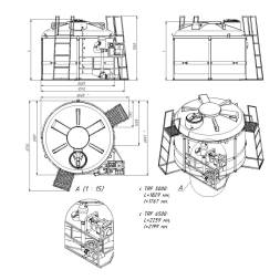 Комплекты полного слива ПВХ с фильтром и площадкой для мотопомп на одну емкость TRF