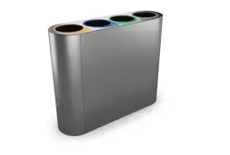 Урна для раздельного сбора мусора «Скади» Нержавеющая сталь