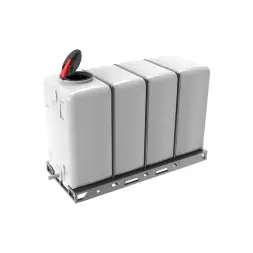 Емкость KR 4000л с 1 патрубком 63 мм белая с откидной крышкой в обрешетке New