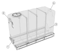 Емкость KR 4000л с 1 патрубком 63 мм белая с откидной крышкой в обрешетке New