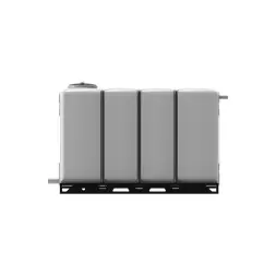 Емкость KR 4000л с 2 патрубками 90 и 63 мм белая в обрешетке New