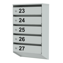 Почтовый ящик металлический на 5 квартир серия Базис Лайт [11804]