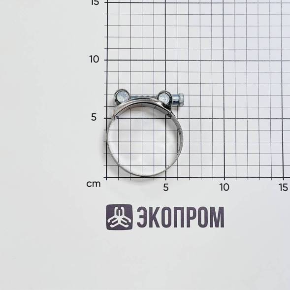 Хомут силовой шарнирный одноболтовый нерж. сталь