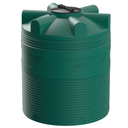 Емкость (резервуар) пластиковая вертикальная с крышкой, 1000 л, зеленый [TV1000S2]