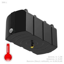 Бак пластиковый для летнего душа Полимер-Групп R 300 л с подогревом, черный [DR300S112]