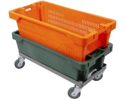 Тележка для ящиков металлическая 800х400 , 4 колеса 100 мм