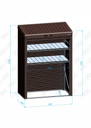 Шкаф уличный ROLL‑BOX VILLAGE ROOF XS-2