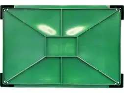 Ящик пластиковый перфорированный, 600x400x135 мм, 32,4 л, зеленый [120]