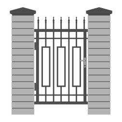 Кованая металлическая калитка МК12