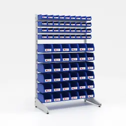 Стеллаж односторонний L1500 №7 (1425х940х500) светло-серый