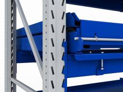 Стеллаж с выкатными платформами ДВК S-HEAVY 1000/1300 (4 яруса хранения)