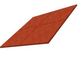 Плитка резиновая для спортзала 500 х 500 х 40