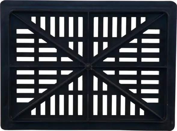 Ящик пластиковый перфорированный, 400x300x200 мм, 24 л, черный [302]