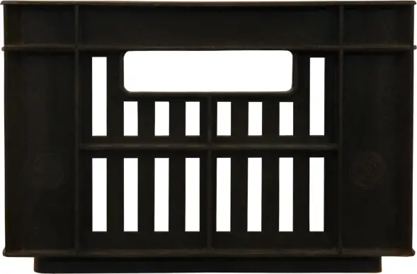 Ящик пластиковый перфорированный, 400x300x200 мм, 24 л, черный [302]