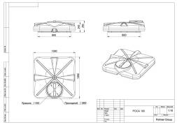 Бак пластиковый для летнего душа РОСА 160 л с подогревом, черный [DRS160S112]