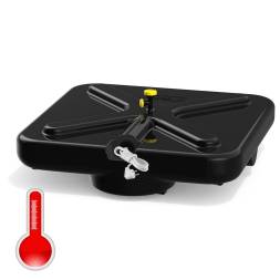 Бак пластиковый для летнего душа РОСА 160 л с подогревом, черный [DRS160S112]