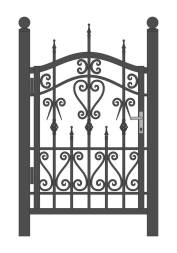 Кованая металлическая калитка МК16