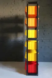 Стеллаж складской с пластиковыми ящиками 700