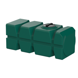 Емкость пластиковая горизонтальная для хранения воды и дизельного топлива с крышкой, 1000 л, зеленый [TFG21000S2]