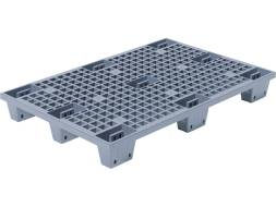 Паллет (поддон) пластиковый перфорированный вкладываемый на ножках, 1200х800х140 мм, серый [1200800140-02]