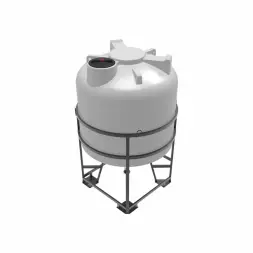 Емкость ЦКТ 5000 л с патрубком 110мм с фланцем под плотность до 1,2 г/см3 белая в обрешетке