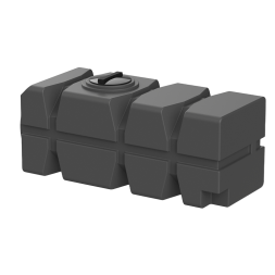 Емкость пластиковая горизонтальная для хранения воды и дизельного топлива с крышкой, 1000 л, черный [TFG21000S3]