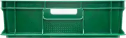 Ящик пластиковый сплошной, 600x400x120 мм, 22 л, зеленый [704.03.01 м]