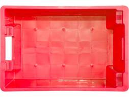 Ящик пластиковый сплошной, 600х400х250 мм, бордовый [125-2]