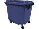 Пластиковый мусорный контейнер на колесах, 1100л, синий