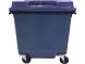 Пластиковый мусорный контейнер на колесах, 1100л, синий
