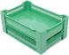 Ящик пластиковый с перфорированными стенками, 600х400х135 мм, зеленый [600400135-01]