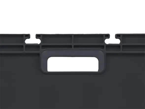 Ящик пластиковый сплошной, 600x400x340 мм, 60 л, черный [4-6434-1]