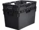 Ящик пластиковый сплошной, 600x400x340 мм, 60 л, черный [4-6434-1]