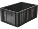 Ящик пластиковый сплошной, 600x400x250 мм, 46 л, черный [204.02]