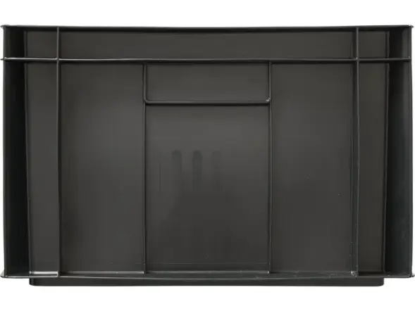 Ящик пластиковый сплошной, 600x400x250 мм, 46 л, черный [204.02]