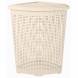 Корзина для белья угловая, 50л, бежевая