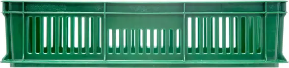 Ящик пластиковый перфорированный, 600x400x140 мм, 27 л, зеленый [705.02.02 м]