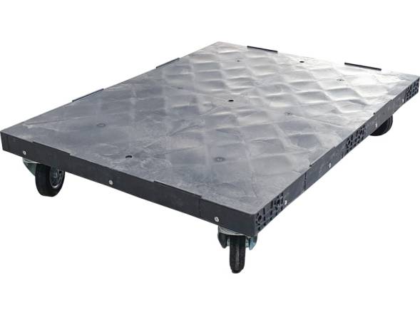 Тележка для крупногабаритных контейнеров на резиновых колесах, 800х600х170 мм, черный [тк-8060]