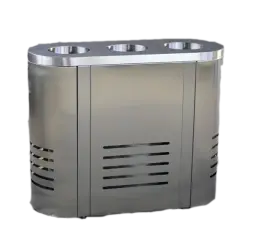 Урна Аврора-3, шлиф. с наклейками, с емкостью 3х38 л