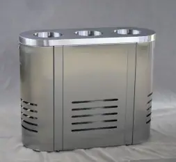 Урна Аврора-3, шлиф. с наклейками, с емкостью 3х38 л