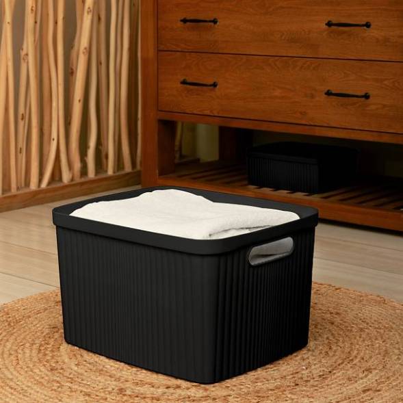 Корзина для белья Velvet, 35л, черный