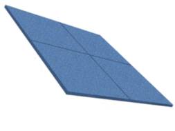 Плитка резиновая Таргет 500 х 500 х 30