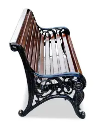 Скамейка чугунная «Парковая тишь» 3,0 м (3 опоры)