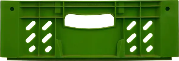 Ящик пластиковый c перфорированными стенками и дном, 600x400x140 мм, 33.6 л, зеленый [118]