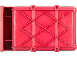 Контейнер полочный пластиковый, 170x105x80 мм, 1.43 л, красный [6001]