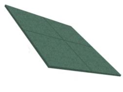 Плитка резиновая Таргет 500 х 500 х 40