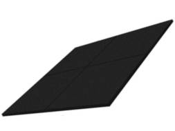 Плитка резиновая Таргет 500 х 500 х 40 черная