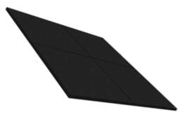 Плитка резиновая Таргет 500 х 500 х 40 черная