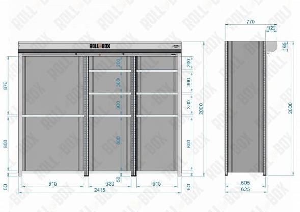 Роллетный шкаф в паркинг ROLL-BOX SIMPLE 24.06.355.V1